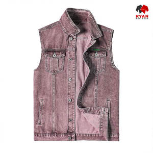Ryan Pro Gear Nouveau design Gilet en jean unisexe sans manches écologique et tendance avec logo personnalisé - Product Image 5