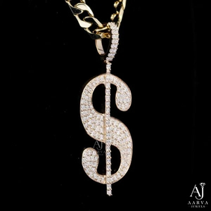 Colgante de Moissanita de Corte Redondo Elegante de Calidad de Exportación, Plata de Ley 925, Joyería Fina Clásica para Uso Diario, Disponible para la Venta - Product Image 1
