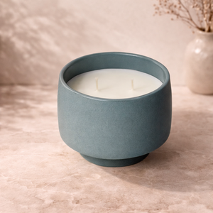 Handcrafted Ceramic <b>Candle</b> Vessel <b>Large</b> Capacity Heat Resistant Thick Wall Dual Handle Luxury Home Decor Multi Wick Holder - Product Image 5