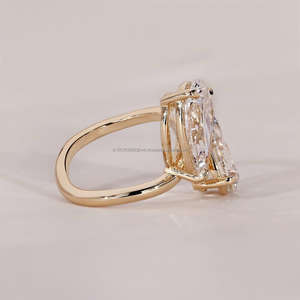 IGI/GIA Lab Grown Cut Diamond Vintage 14k jaune mariage/bague de fiançailles unisexe or blanc fin pour anniversaire fête-digne - Product Image 3