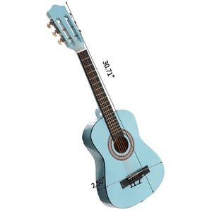 Chitarra Acustica Blu Cielo da 38 Pollici con Corde in Nylon, Corpo in ABS, Include Plettri, Capotasto, Custodia, Accordatore e Tracolla - Product Image 2