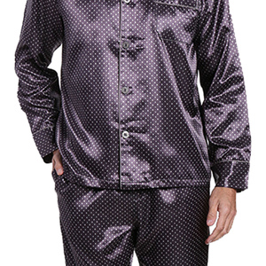 Conjunto de Pijama de Seda para Hombre de Alta Calidad, Manga Larga, Color Sólido, Suave, 100% Seda, Transpirable, Ropa de Dormir para Invierno - Product Image 6