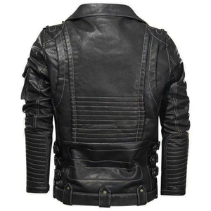 Vestes d'hiver imperméables en toile et cuir pour hommes, personnalisées avec votre propre logo et design, pour équipes, style streetwear urbain - Product Image 2