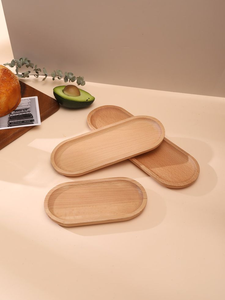 Bandejas de Servir Ecológicas de Madera de Acacia, Plato con Forma para Decoración de Fiestas, Plato de Madera Hecho a Mano para Comida - Product Image 3