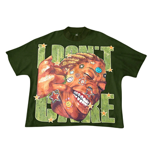 T-shirts décontractés pour hommes en polyester/coton à imprimé numérique, séchage rapide, respirants, coupe ample, manches courtes, style streetwear, épaules tombantes - Product Image 1
