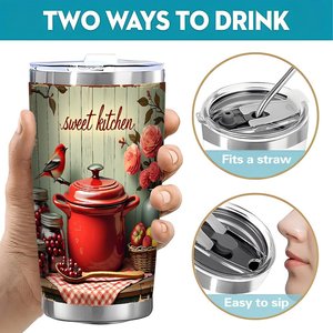 Stainless Steel Tumbler 20oz Double Wall <b>Insulated</b> Reusable <b>Cup</b> For Home Daily Use - Product Image 5