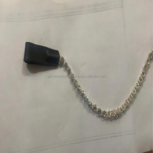 Cadena de cristales de plata de alta calidad, banda para la frente hecha a medida, cuero cosido, extremos de bucle, precio al por mayor - Product Image 3