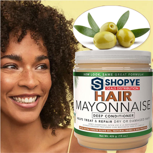 Après-shampoing hydratant profond à la mayonnaise, huile de coco et huile d'olive, fortifiant pour cheveux abîmés – Très populaire - Product Image 6