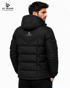 Chaqueta de Invierno Acolchada con Capucha para Hombre, Impermeable, Aislada, Estilo Parka, Fabricante OEM ODM - Product Image 5