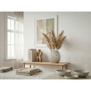Vase de table moderne en métal avec motif diamant, fait main, pour décoration intérieure - Product Image 5