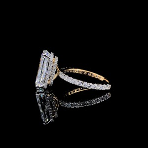 Anillo de Diamante Sintético de Oro de 18 Quilates de Primera Calidad, Certificado por IGI, Corte Radiante, 6 Quilates, Claridad VVS VS, Joyería Fina de Lujo, Anillo de Compromiso para Mujer - Product Image 3