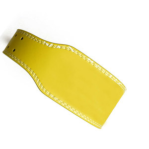 Cinturón de Levantamiento de Pesas de Cuero Amarillo con Hebilla Ajustable, Soporte Lumbar para Entrenamiento de Fuerza, Unisex, para Gimnasio - Product Image 4