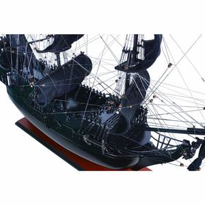 Modèle de bateau pirate en bois de cèdre peint à la main, 80 cm, décoration d'intérieur, décoration côtière, décoration de table, artisanat vietnamien OMH - Product Image 5