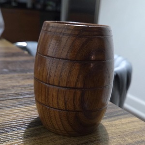 Tasse en bois sculptée à la main, style rustique, pour café et maison - Product Image 1