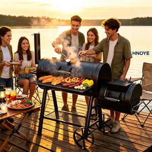 <span class=keywords><strong>Barbecue</strong></span> coréen au charbon de bois avec fumoir et hauteur réglable pour utilisation sur table ou en extérieur - Product Image 1