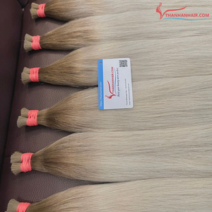 Super vente 100% extensions de cheveux Remy vietnamiennes droites naturelles de haute qualité sans enchevêtrement couleur blanchie en vrac 100 g grand Stock - Product Image 6