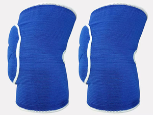 Blue Neoprene Compression Knee Pads with Quick Dry Breathable Protection Hook & Loop Closure for Volleyball Unisex All Seasons - Product Image 3