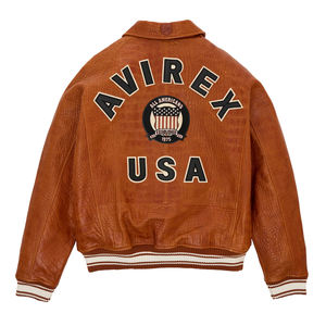 Chaquetas para Hombre, Chaqueta de Cuero Bomber de Edición Especial para Hombre, Cuello Alto, Piel de Vaca, Todas las Tallas Disponibles - Product Image 2