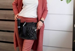 Professional Barber Scissor Holster Leather Salon Hair Stylist Tools Bag Case For Shears Combs Hair Clips LBSH-0003 - Product Image 4