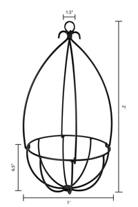 Hanging Wire Flower <b>Basket</b> Wrought Iron Modern Design Outdoor Window Decor <b>Plants</b> Flowers Pot Garden Home Yard Made in India - Product Image 5