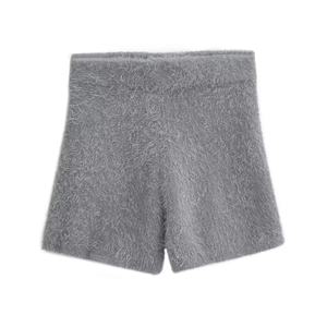 Shorts de Mohair Suaves de Punto para Mujer, Shorts Casuales de Punto Peludo para Primavera e Invierno - Product Image 3