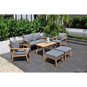 Conjunto de Sofás de Teca Modernos para Exteriores, Muebles Minimalistas para Patio, Conjunto de Salón para Jardín, Madera Sólida, Proveedor de Indonesia - Product Image 2