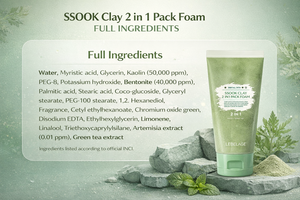Extracto de Artemisia, Arcilla de Bentonita y Caolín, Paquete 2 en 1, Espuma Limpiadora Profunda para el Cuidado de los Poros, Limpiador Facial Calmante, Marca Privada OEM ODM - Product Image 6