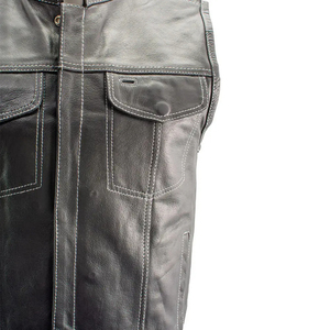 Chaleco de Hombre Hecho a Medida, de Alta Calidad, 100% Cuero Genuino, Transpirable, a un Precio Razonable para el Invierno, Chaleco de Cuero de Calidad - Product Image 6