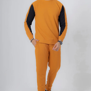 Conjuntos Deportivos Casuales de Dos Piezas para Hombre, de Alta Calidad, 100% Algodón, Transpirables, Lisos, para Invierno, Ligeros - Product Image 2