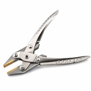 Parallel Flat <b>Nose</b> Pliers with Brass Jaws 140mm Jewelry Making Wire Forming Tool ZetomedPro - Product Image 1