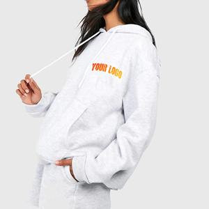 Sudadera con capucha corta de invierno con lavado ácido y bordado personalizado, estilo Y2K, corte holgado, con cremallera, 100% algodón para mujer - Product Image 2