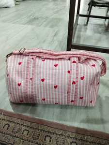 Sac de voyage matelassé en coton, bagage cabine, sac de sport, sac de week-end, sac de yoga, fournisseur OEM, export, vente en gros - Product Image 4
