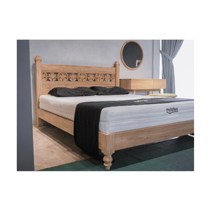 Cabecero de Cama de Madera de Teca Tallada con Diseño Floral, Nuevo, para Recámara Principal, Villa, Hotel, Resort - Product Image 2