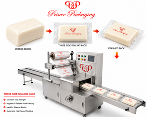 Máquina Automática para Cortar, Envolver y Sellar Bloques de Queso y Mantequilla Horizontalmente con Película de Papel para la Industria Alimentaria - Product Image 3