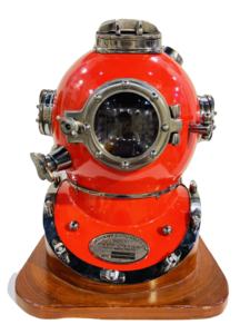 Calvin Handicraft 7 Inch <b>Red</b> Vintage Diver Helmet Antique US Navy Diving Divers Helmet <b>Gift</b> Item for CHRISTMAS - Product Image 2