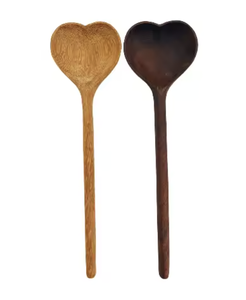 Wooden Sunflower Duo Spoon Factory Direct Vietnam Natural Wood Material For Cooking Serving Kitchen <b>Tool</b> Custom <b>Engraved</b> Logo - Product Image 4