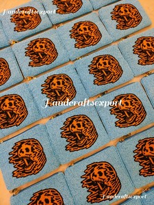 Porte-monnaie à fermeture éclair perlé, robuste, portable, de luxe, professionnel, personnalisable avec logo, tendance, sûr, écologique, bleu clair, orange, noir - Product Image 5