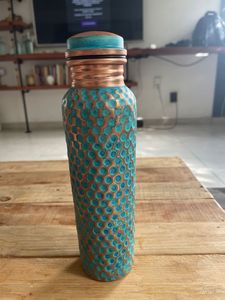 Botella de cobre para viaje, contenedor de agua de metal ligero para desplazamientos, senderismo, camping, viajes por carretera y vacaciones - Product Image 5