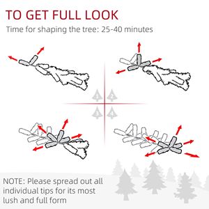 Albero di Natale Pieghevole in Ferro di Alta Qualità, 210cm, 7 Piedi, con Luci Calde, Decorato per Interni - Product Image 4
