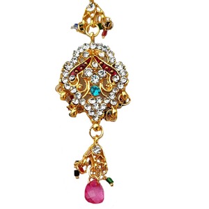 Vintage Gold Plated <b>Crystal</b> Tassel Jewelry <b>Set</b> Women's Party Earrings Necklace Bracelet Alloy Rhinestone Pendant - Product Image 1