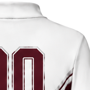 Maillot de cheerleading sublimé blanc bordeaux à manches longues – Tenue de sport athlétique pour l'entraînement, la pratique et la compétition - Product Image 6