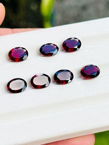Lote de piedras preciosas sueltas de granate rojo natural, facetadas y ovaladas, piedras de granate rojo para la fabricación de joyas al por mayor. - Product Image 3