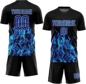 เสื้อฟุตบอลรุ่นใหม่คุณภาพดีที่สุด แบบ unisex ระบายอากาศได้ดี ผลิตจากโพลีเอสเตอร์ พร้อมลายพิมพ์แบบรีดร้อน - Product Image 2