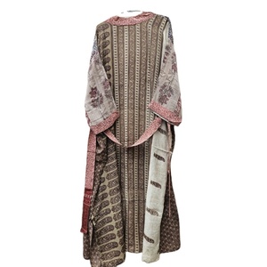 Kimono de seda satinada Vintage elegante para mujer, ropa de playa larga de verano con cierre de cordón, ropa de dormir de retazos hecha de seda - Product Image 6