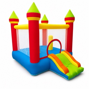 Château gonflable pour enfants Noco avec toboggan et souffleur, en tissu Oxford, couleurs personnalisées pour jouer à l'intérieur et à l'extérieur - Product Image 2