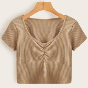 Women's Black <b>Rhinestone</b> Dot Crop <b>Top</b> Long Sleeve O-Neck Slim Fit Knitted Y2K Style T-Shirt - Product Image 5