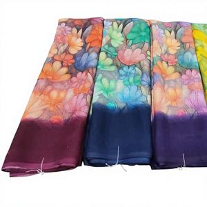Elegante sari de georgette con blusa, sari moderno con estampado, atuendo étnico para uso diario, calidad de exportación, proveedor mayorista. - Product Image 1