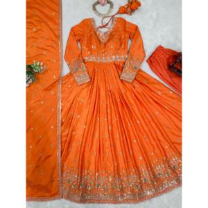 Elegantes vestidos de noche Hermoso vestido de fiesta con Dupatta - Product Image 2