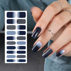 Tiras de uñas de Gel de alta calidad 3D superventas #45848 Ebony Night Made in Korea Salon Decoration Nail Stickers & Decals - Product Image 1