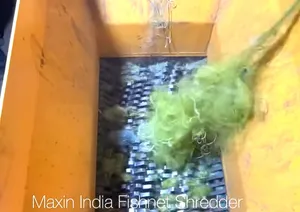 New Premium <b>Fishnet</b> Shredding Machine Double Shaft Semi-Automatic Electric 1000 kg/hr Plastic Crushing Machines - Product Image 4